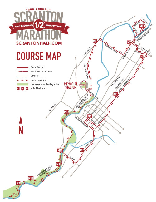 The Course Scranton Half Marathon